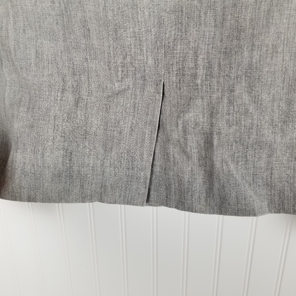 Garnet Hill Womens Linen Five Button Blazer Size 10 Gray Office Business Nuetral - Picture 3 of 7